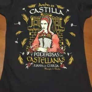 Camiseta Juana de Castilla · Fotografía del estampado de Manojito de Claveles