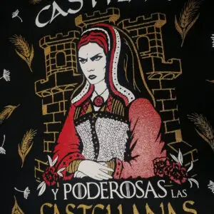 Camiseta Juana de Castilla · Detalle del estampado
