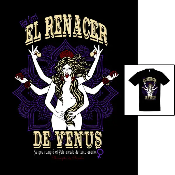 Camiseta El Renacer de Venus para hombre de Manojito de Claveles