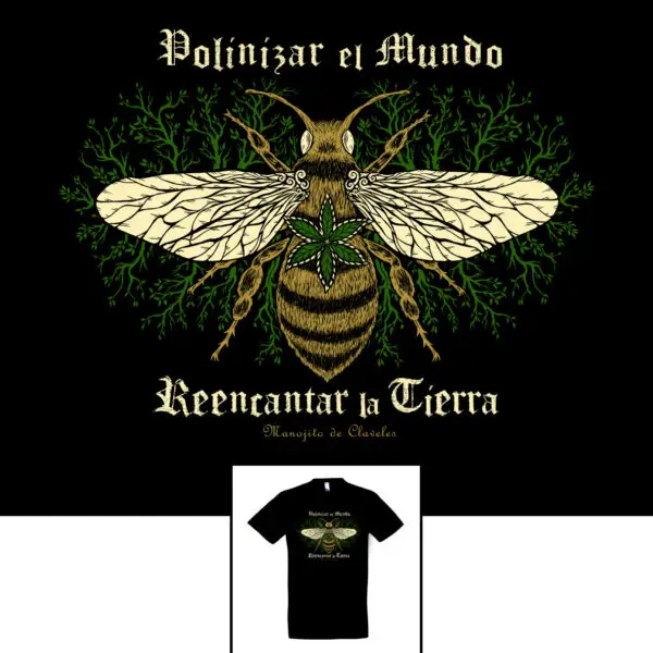 Abeja Polinizar el mundo Manojito de Claveles