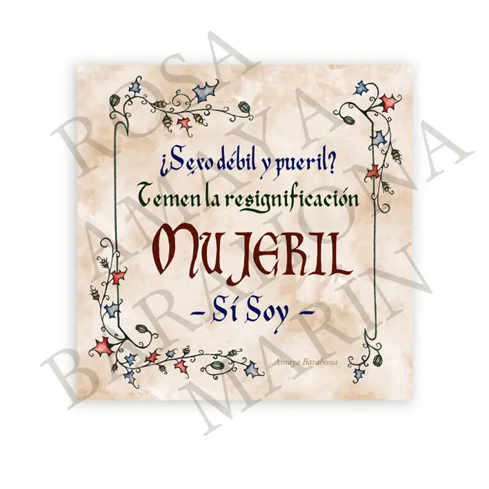 Azulejo Mujeril sobre fondo claro