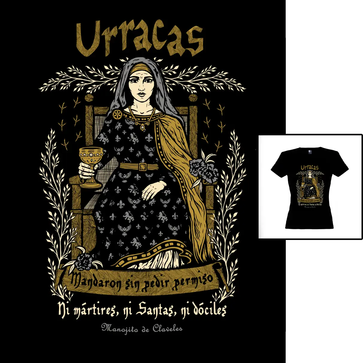 Camiseta Urracas para mujer Camiseta URRACAS mujer de Manojito de Claveles