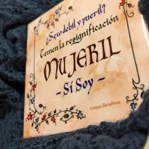 Detalle del azulejo Mujeril sí soy de Amaya Barahona