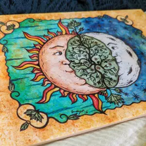 Azulejo Eclipse Sol y Luna de Amaya Barahona